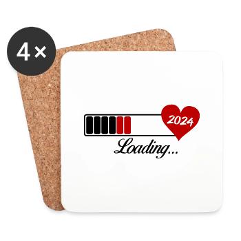 loading 2024 - Untersetzer (4er-Set) - Weiß - Vorne