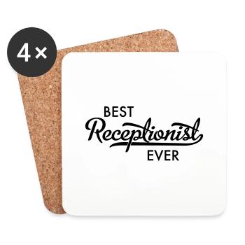 Réceptiviste - Dessous de verre (lot de 4) - blanc - Devant