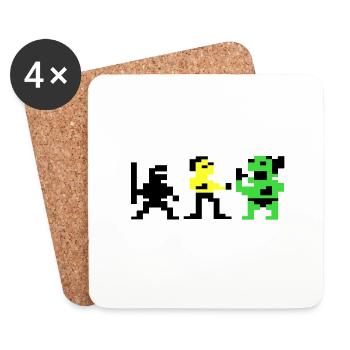 Martial PixFighters puredesign - Untersetzer (4er-Set) - Weiß - Vorne