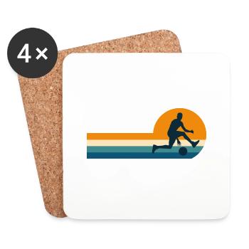 Basketball joueur de basket - Dessous de verre (lot de 4) - blanc - Devant
