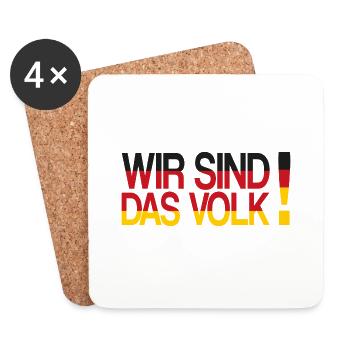 Wir sind das Volk - Untersetzer (4er-Set) - Weiß - Vorne