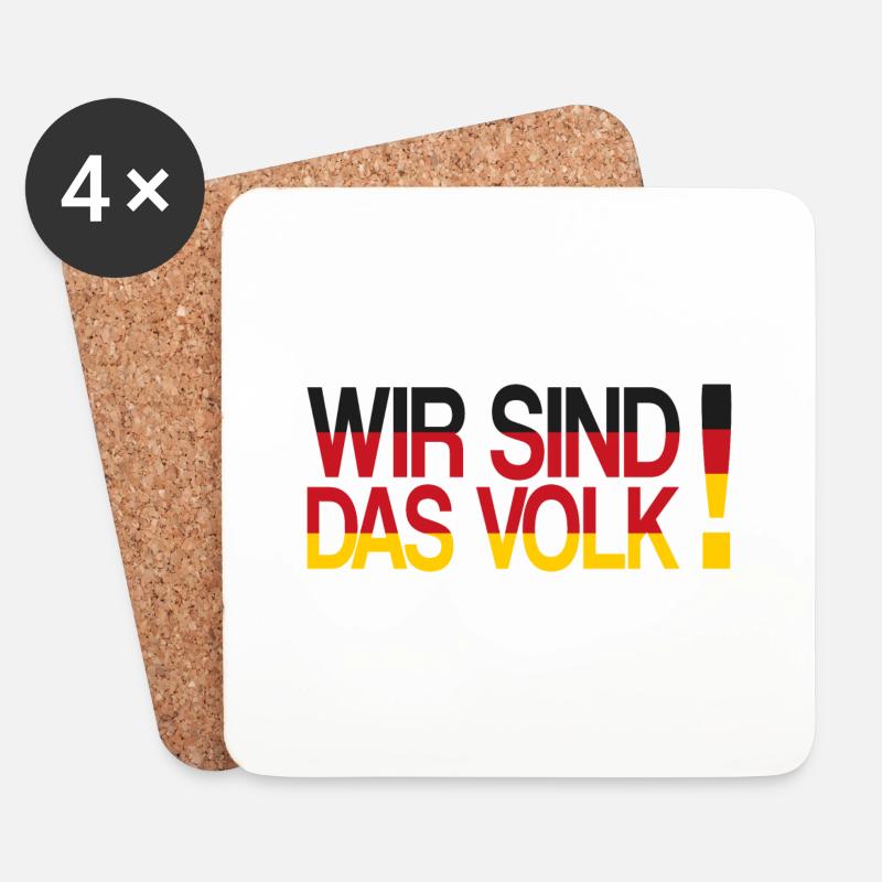 Wir sind das Volk - Untersetzer (4er-Set) - Weiß
