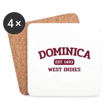 Dominica - Roseau - Karibik - West Indies - Untersetzer (4er-Set) - Weiß - Vorne