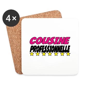 PROFESSIONAL COUSIN - Coasters (set of 4) - white - Front