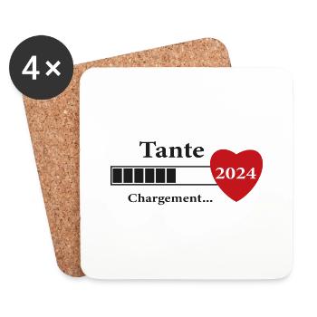 Aunt - Future Aunt Loading - Coasters (set of 4) - white - Front