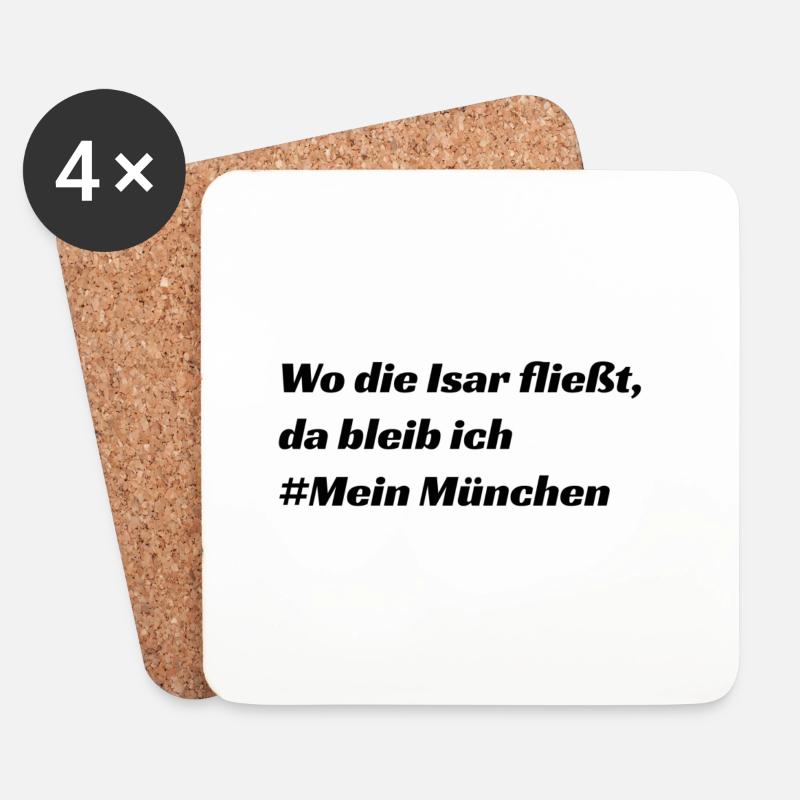 München - Untersetzer (4er-Set) - Weiß