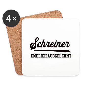 Schreiner Ausbildung Bestanden Azubi Schreinerei - Untersetzer (4er-Set) - Weiß - Vorne