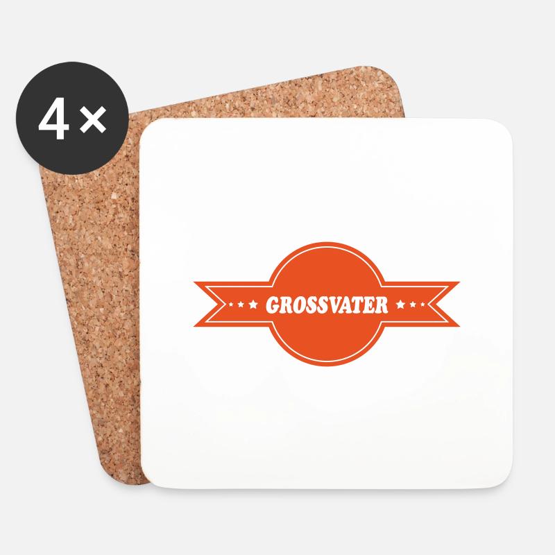 Großvater - Untersetzer (4er-Set) - Weiß
