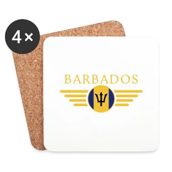Ich liebe Barbados, Eleganz Stil Design T-Shirt - Untersetzer (4er-Set) - Weiß - Vorne