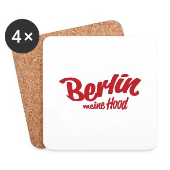 Berlin mon quartier - Dessous de verre (lot de 4) - blanc - Devant