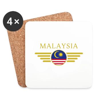 Ich liebe Malaysia, Eleganz Stil Design T-Shirt - Untersetzer (4er-Set) - Weiß - Vorne