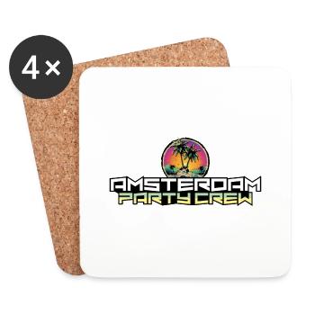 Amsterdam Party Crew Vacances - Dessous de verre (lot de 4) - blanc - Devant