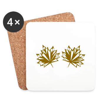Autumn Sheet 2 - Coasters (set of 4) - white - Front