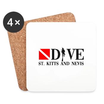 Dive - St. Kitts and Nevis - Diver - Taucher - Coasters (set of 4) - white - Front
