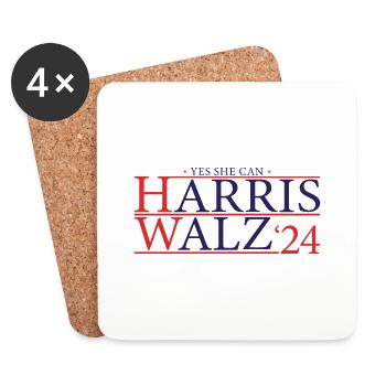 Kamala Walz 2024 - Kamala für die Präsidentin - Untersetzer (4er-Set) - Weiß - Vorne