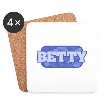 Name Betty - Untersetzer (4er-Set) - Weiß - Vorne