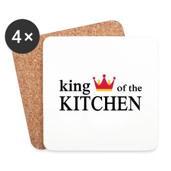 Funny cooking apron for men - Coasters (set of 4) - white - Front