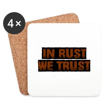 In rust we trust - Coasters (set of 4) - white - Front