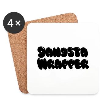 Love Gangsta Wrapper - Untersetzer (4er-Set) - Weiß - Vorne