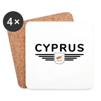 Cyprus Design – Island of Diversity - Coasters (set of 4) - white - Front