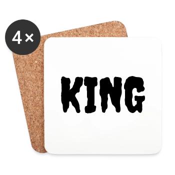 Ich bin ein König - Untersetzer (4er-Set) - Weiß - Vorne