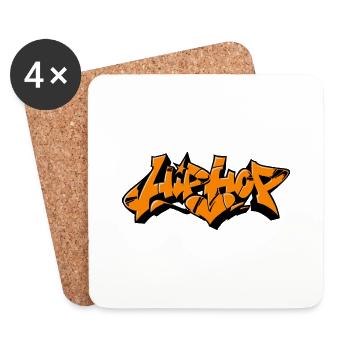 Hip Hop - Dessous de verre (lot de 4) - blanc - Devant