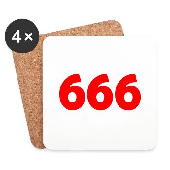 666 - Dessous de verre (lot de 4) - blanc - Devant