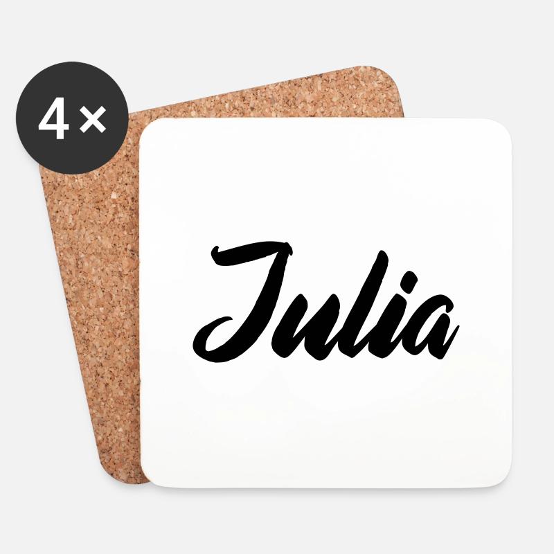 julia name - Untersetzer (4er-Set) - Weiß