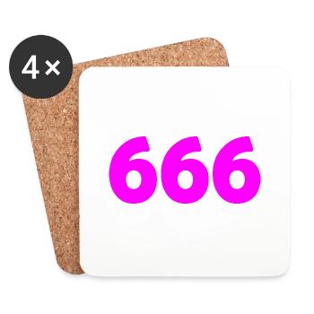 666 - Untersetzer (4er-Set) - Weiß - Vorne
