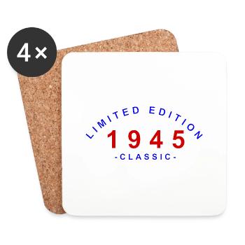 1945, Limited Edition - Coasters (set of 4) - white - Front