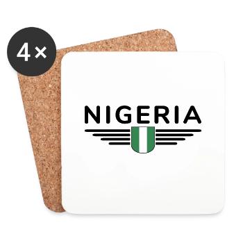 Nigeria Design – Montrez votre amour pour le pays - Dessous de verre (lot de 4) - blanc - Devant