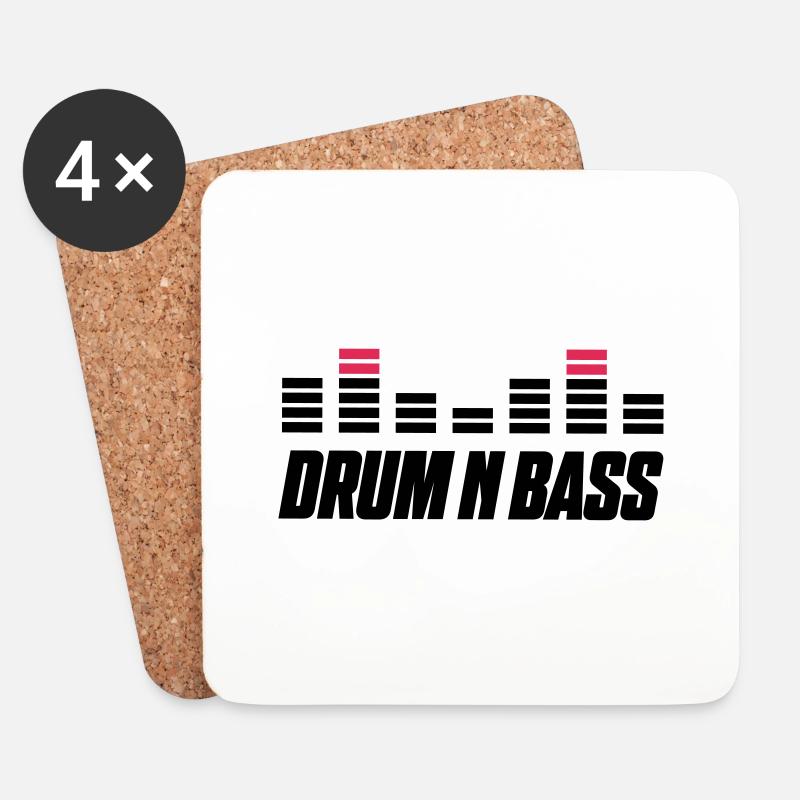 drum bass - Untersetzer (4er-Set) - Weiß