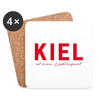 Kiel T-Shirt – Perfect for real fans - Coasters (set of 4) - white - Front