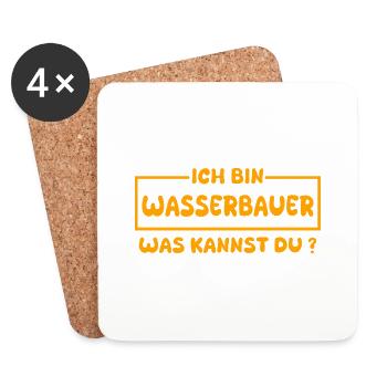 Hydraulic engineers - Coasters (set of 4) - white - Front