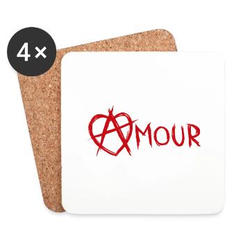 Love - Coasters (set of 4) - white - Front