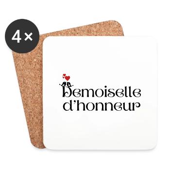Bridesmaid - Coasters (set of 4) - white - Front