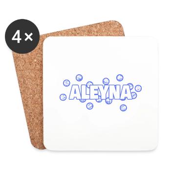 Aleyna als Liebe - Untersetzer (4er-Set) - Weiß - Vorne