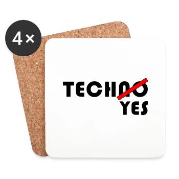 TechNO?YES! - Untersetzer (4er-Set) - Weiß - Vorne