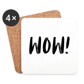 PLEURAGE! Refroidir! Waouh ! - Dessous de verre (lot de 4) - blanc - Devant