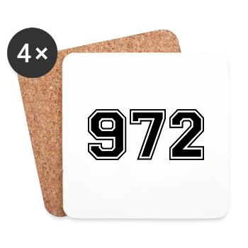 972 - Dessous de verre (lot de 4) - blanc - Devant