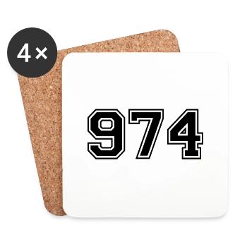 974 - Dessous de verre (lot de 4) - blanc - Devant