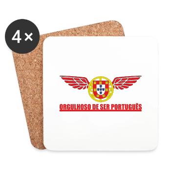 Orgulhoso de ser Português Couleur - Dessous de verre (lot de 4) - blanc - Devant