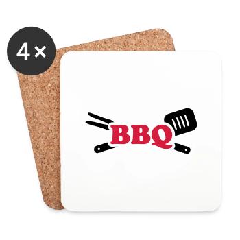BBQ - Untersetzer (4er-Set) - Weiß - Vorne