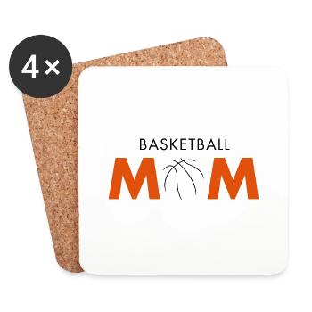 basketball MOM - Untersetzer (4er-Set) - Weiß - Vorne