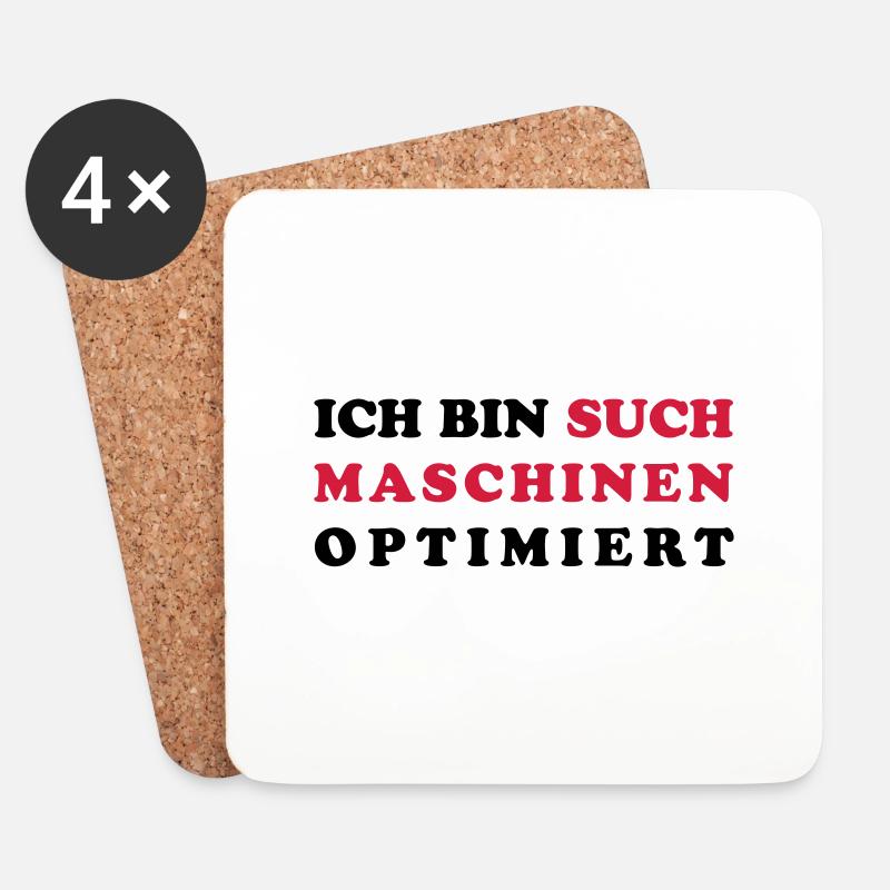Suchmaschine SEO - Untersetzer (4er-Set) - Weiß