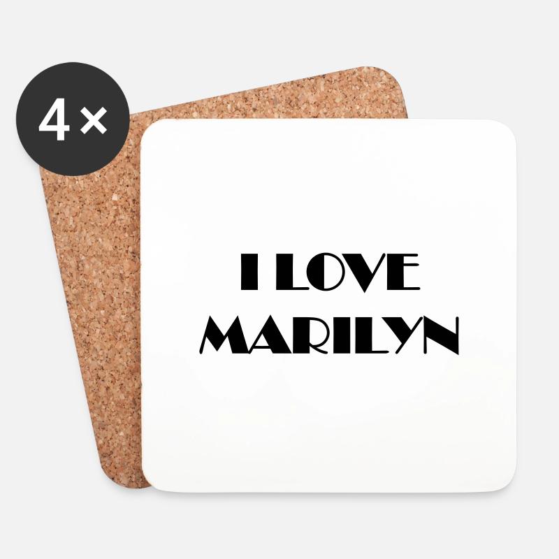 marilynbroadway - Untersetzer (4er-Set) - Weiß