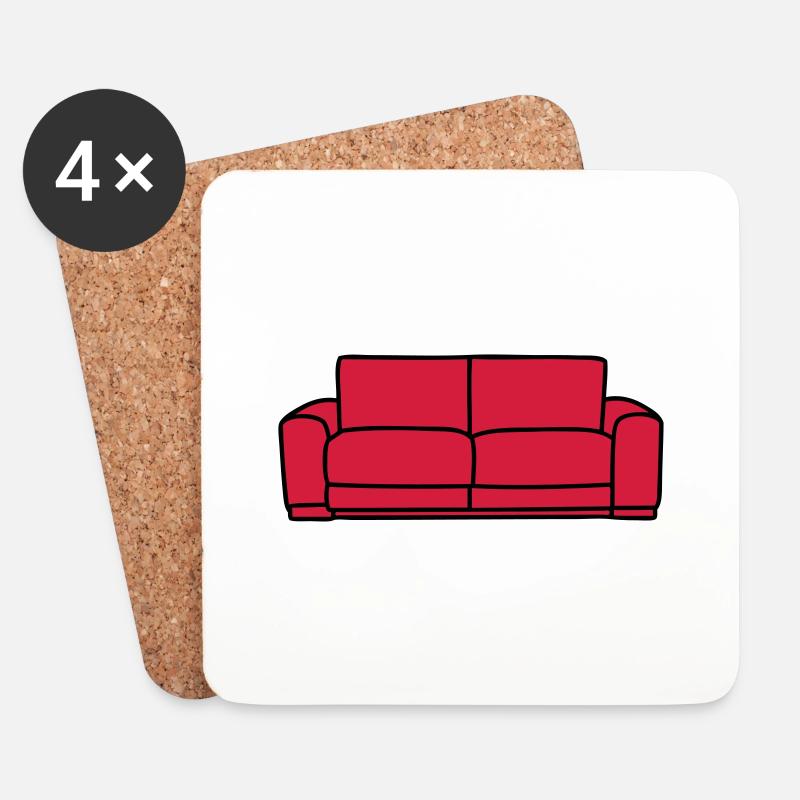 Sofa - Untersetzer (4er-Set) - Weiß