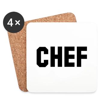 chef - Untersetzer (4er-Set) - Weiß - Vorne