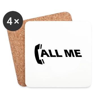 call_me_1c - Untersetzer (4er-Set) - Weiß - Vorne