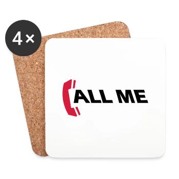 call_me_2c - Coasters (set of 4) - white - Front